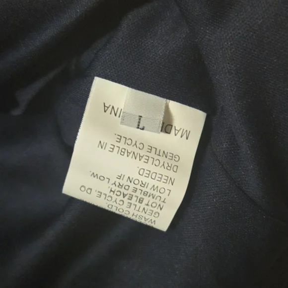 Navy Military-Style Jacket with Red Trim and Decorative Buttons - Picture 3 of 3